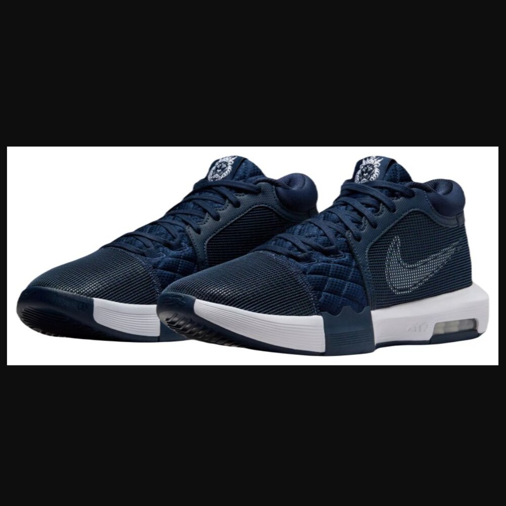 Nike LeBron Witness 8 Unisex Basketball Shoes Navy Blue/White Size 8M/9.5W - Picture 5 of 8